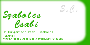 szabolcs csabi business card